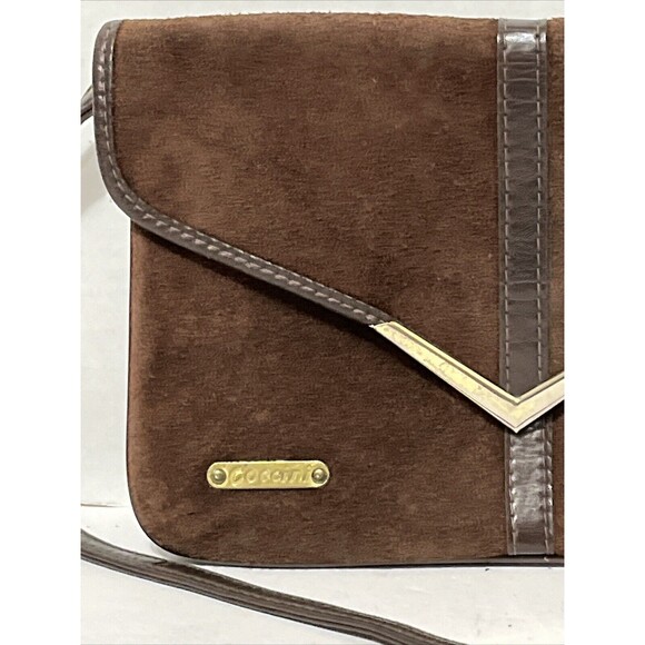 Vintage 50’s? 60’s Coccini Brown Suede Leather Purse Shoulder Bag Rare HTF - Picture 3 of 10